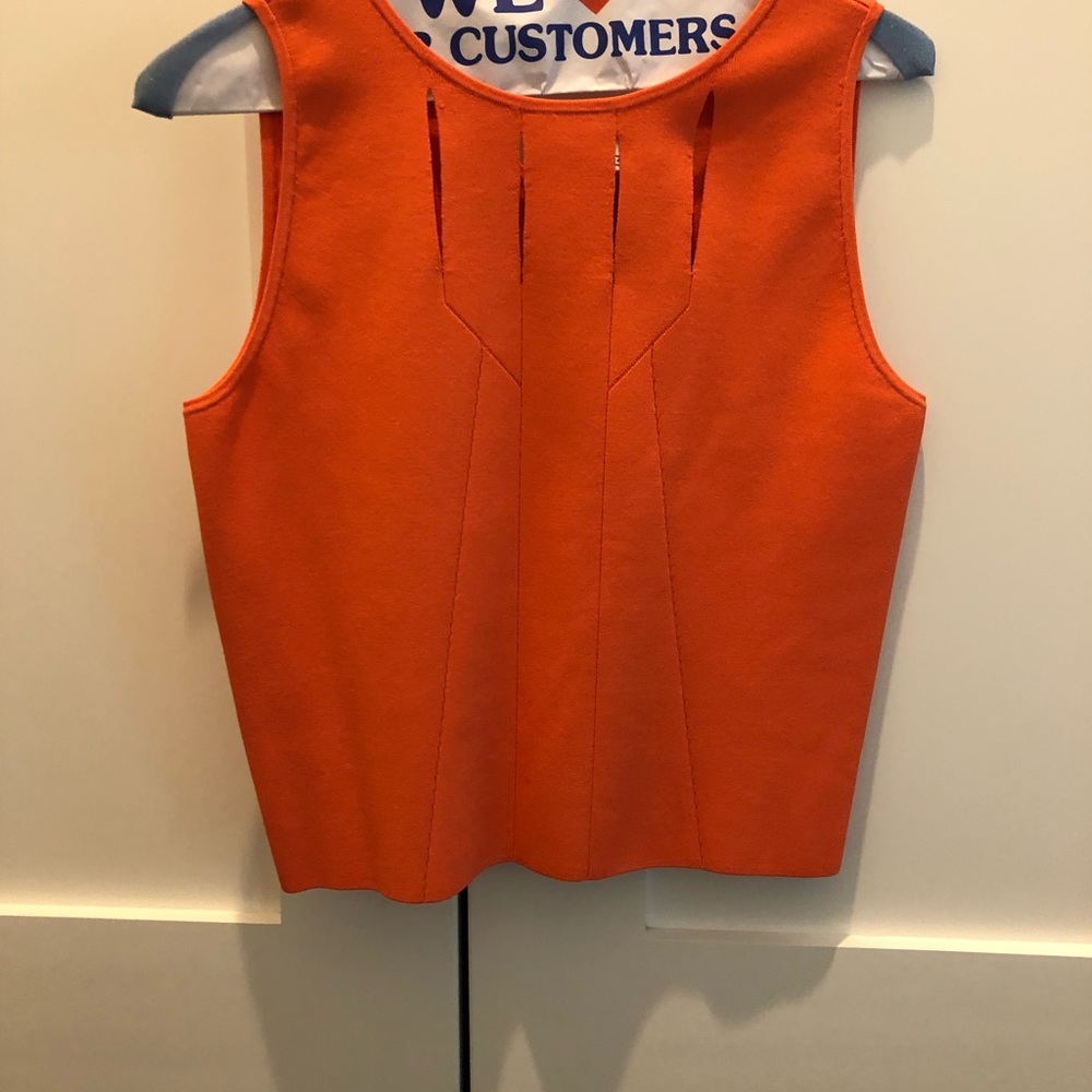 Carlisle Per Se orange knit top